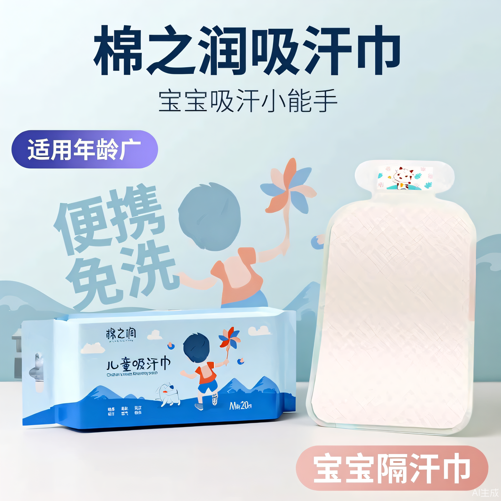 一次性吸汗巾透气免洗卫生