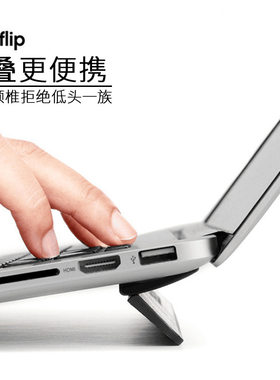 笔记本折叠支架保护颈椎便携Macbook电脑支架超极本铰链垫高底座