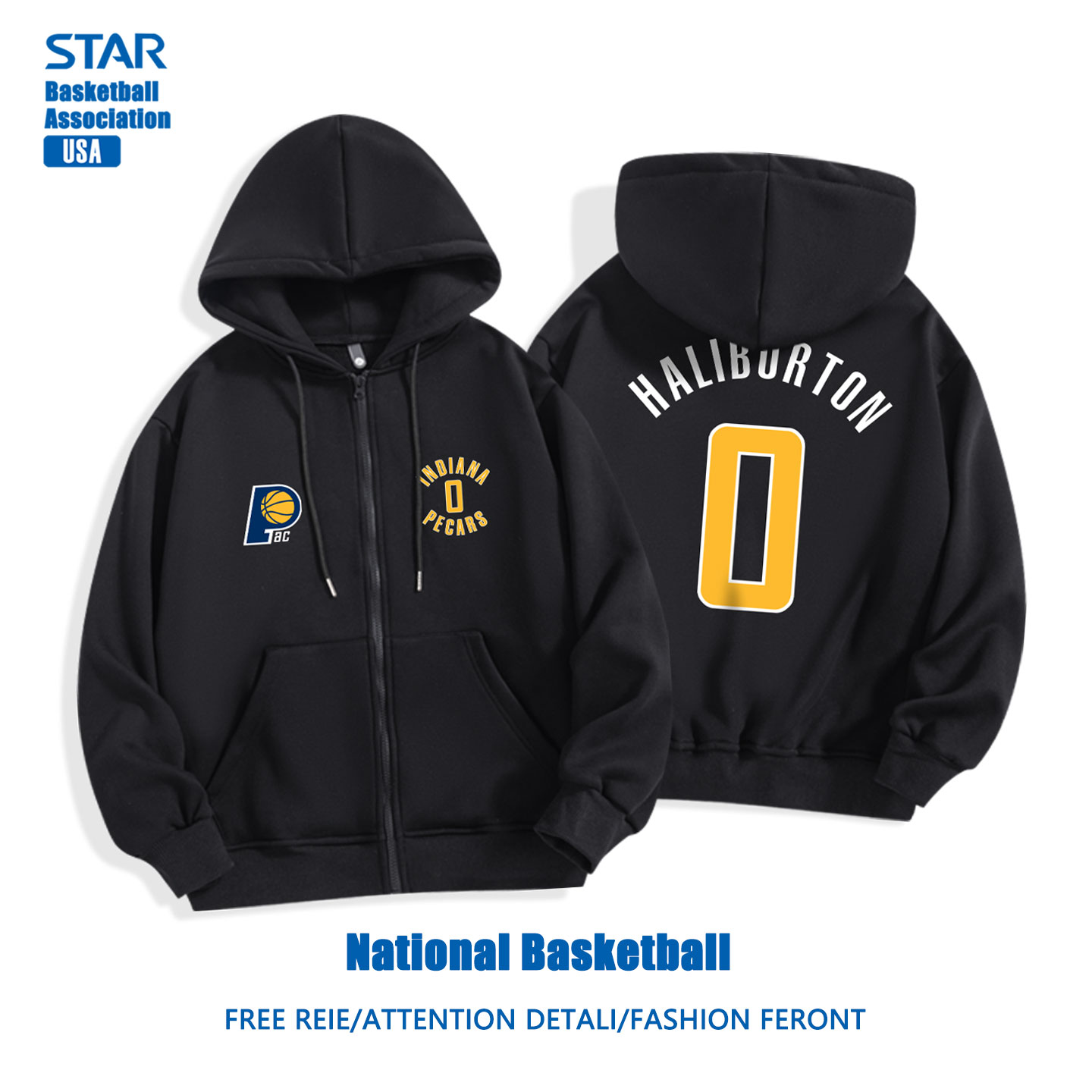 步行者哈利波段开衫卫衣外套