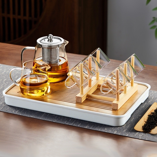 家用轻奢高档办公室会客泡茶壶茶杯整套茶具2025新款 玻璃茶具套装