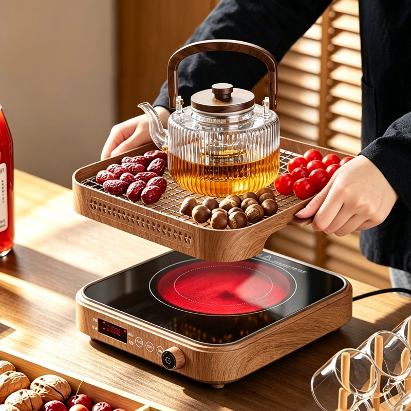 【围炉煮茶】玻璃煮茶壶电烤火炉图片