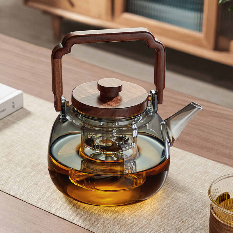 玻璃煮茶壶加厚耐热泡茶壶家用围炉煮茶茶具黑晶炉专用蒸煮茶壶