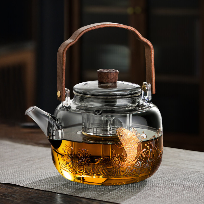 忆壶茶煮茶壶2025新款玻璃烧水壶电陶炉专用加厚高硼硅泡茶提梁壶,餐饮具,茶壶,淘宝优惠券,粉丝福利购,淘宝优惠卷