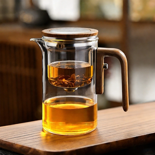 忆壶茶玻璃飘逸杯泡茶壶磁吸茶水分离一键过滤懒人泡茶耐高温茶具