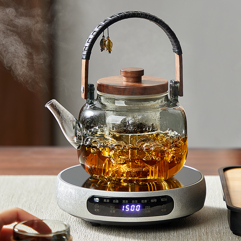 忆壶茶玻璃煮茶壶2025新款电陶炉煮茶器家用蒸煮烧水壶煮茶套装,餐饮具,茶壶,淘宝优惠券,粉丝福利购,淘宝优惠卷