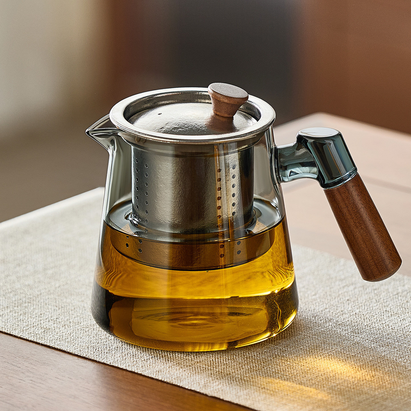 忆壶茶玻璃泡茶壶茶水分离2026新款家用纯钛盖漏大容量泡茶器茶具