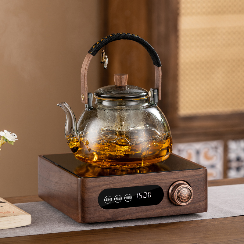 玻璃煮茶器电陶炉烧水壶煮茶老白茶蒸煮一体家用泡茶专用茶具套装