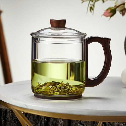 玻璃杯大容量家用办公杯泡茶神器