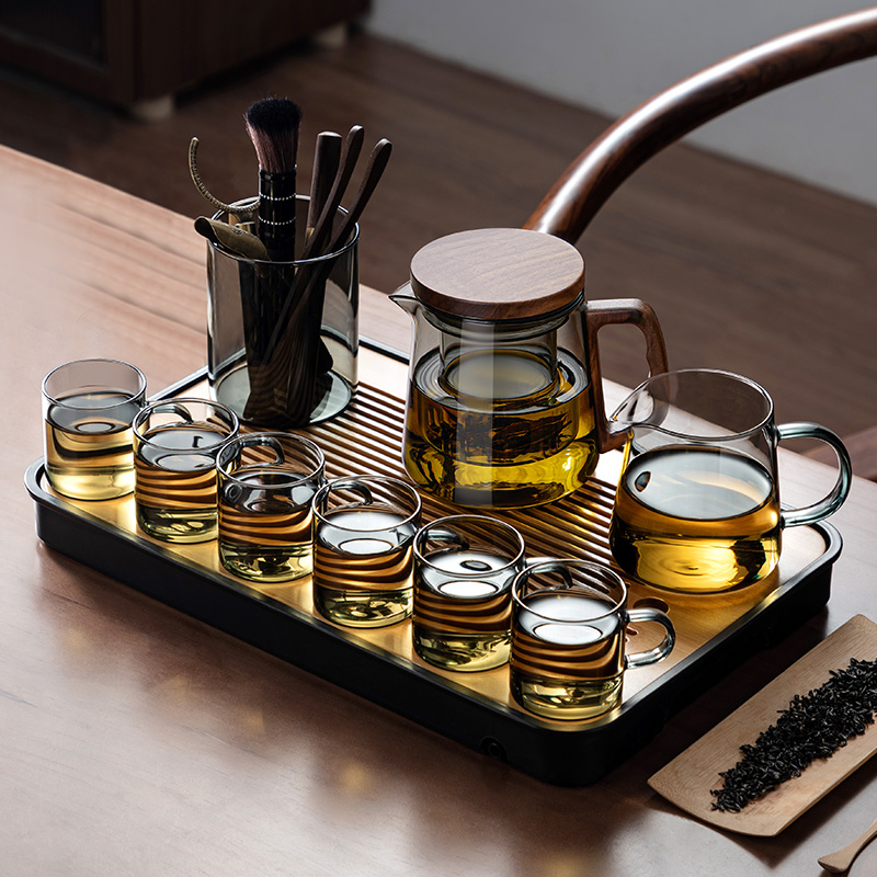玻璃茶具套装泡茶壶加厚耐高温喝茶杯办公室个人专用功夫泡茶器
