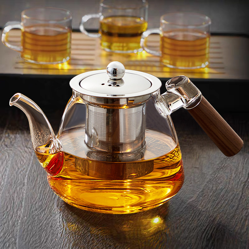 忆壶茶玻璃泡茶壶耐高温侧把煮茶壶家用烧水壶泡茶器套装2026新款