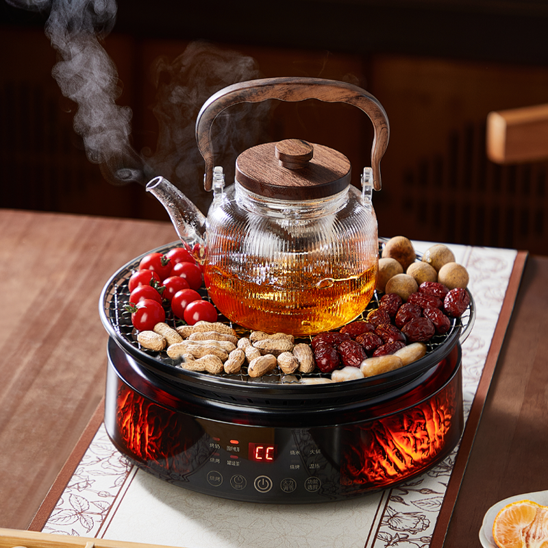 忆壶茶围炉煮茶烤火炉套装家用煮茶器室内烤火电陶炉玻璃蒸煮茶壶,餐饮具,煮茶炉,淘宝优惠券,粉丝福利购,淘宝优惠卷