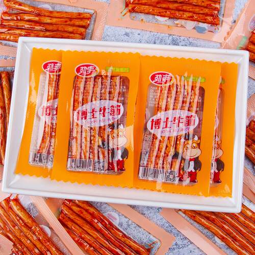 劲丰博士牛筋100包Spicy strips摆摊辣棒儿时怀旧麻辣面筋小零食
