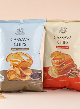 Cassava chips印尼进口木薯片黑胡椒烧烤味膨化食品138g