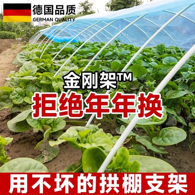 拱棚支架大棚骨架玻璃纤维杆搭棚家用蔬菜塑料温室大棚拱杆玻璃钢