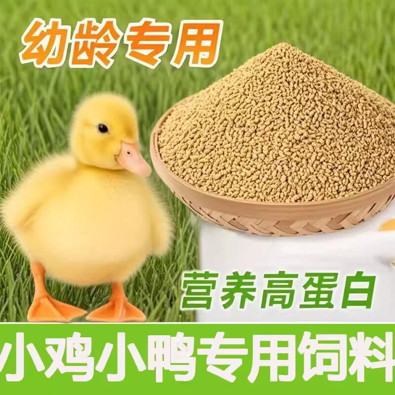 小鸭子饲料喂鸭子专用开口料小黄鸭子小鹅小鸡宠物鸭食钓鱼打窝