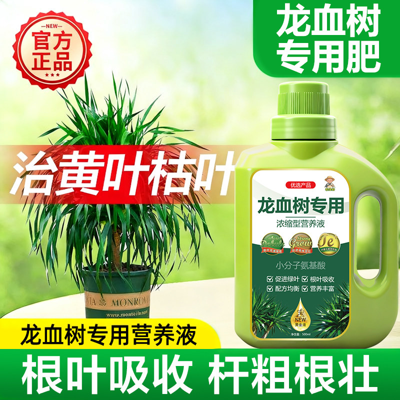龙血树专用营养液治疗龙须树黄叶怎麽养客厅绿植通用型水溶肥料mm