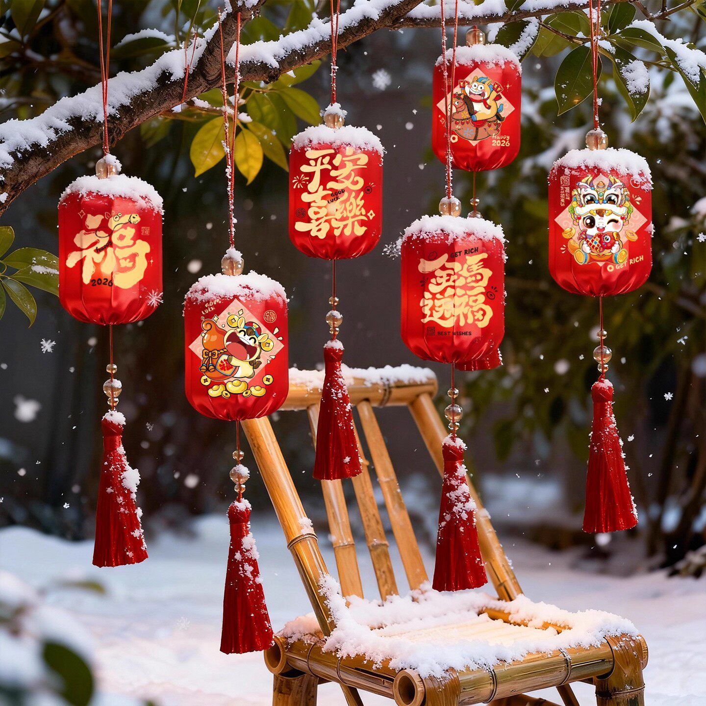 2026新款马年新年福字小灯笼