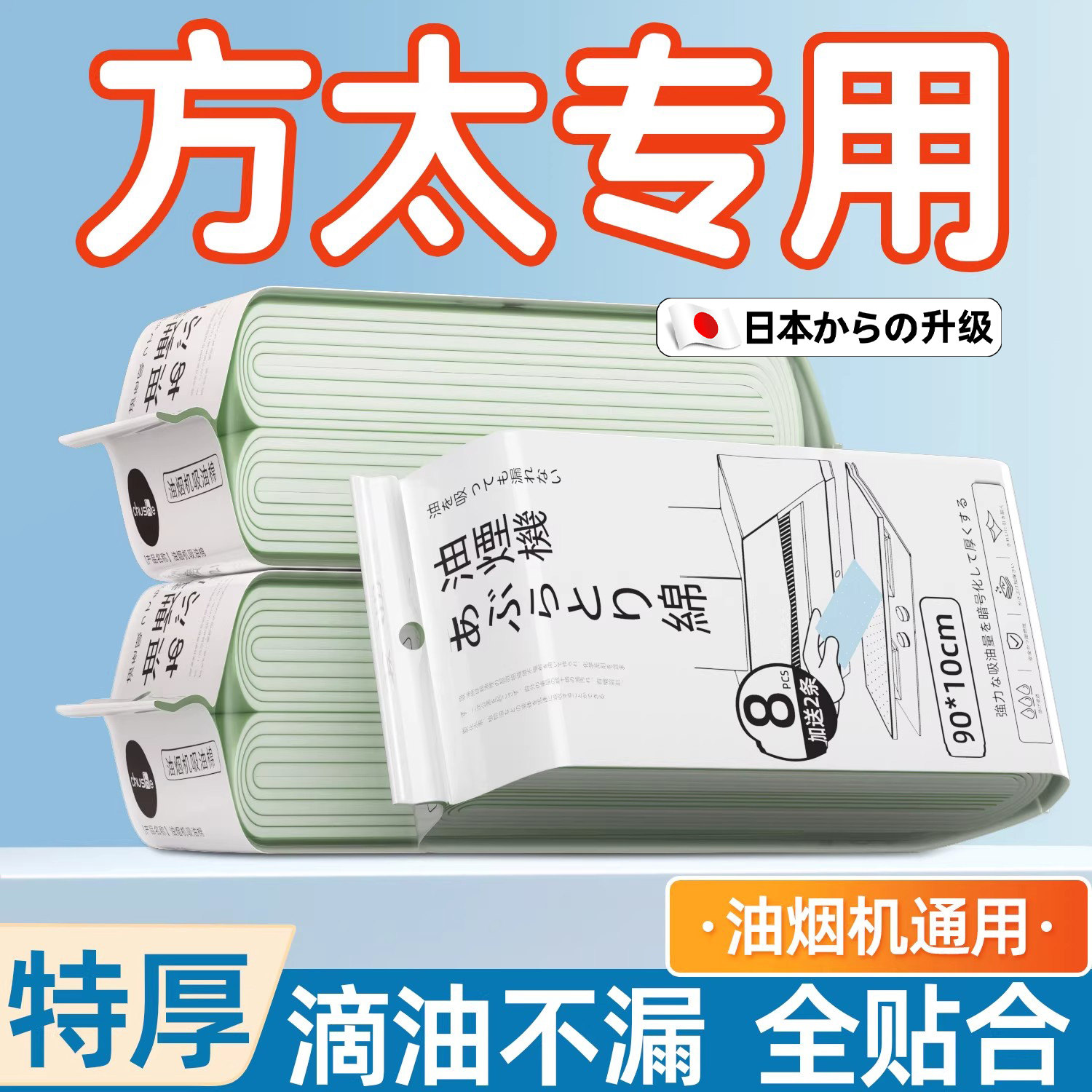 抽油烟机吸油棉条厨房通用过滤网侧吸盒家用防油贴面纸接油槽专用