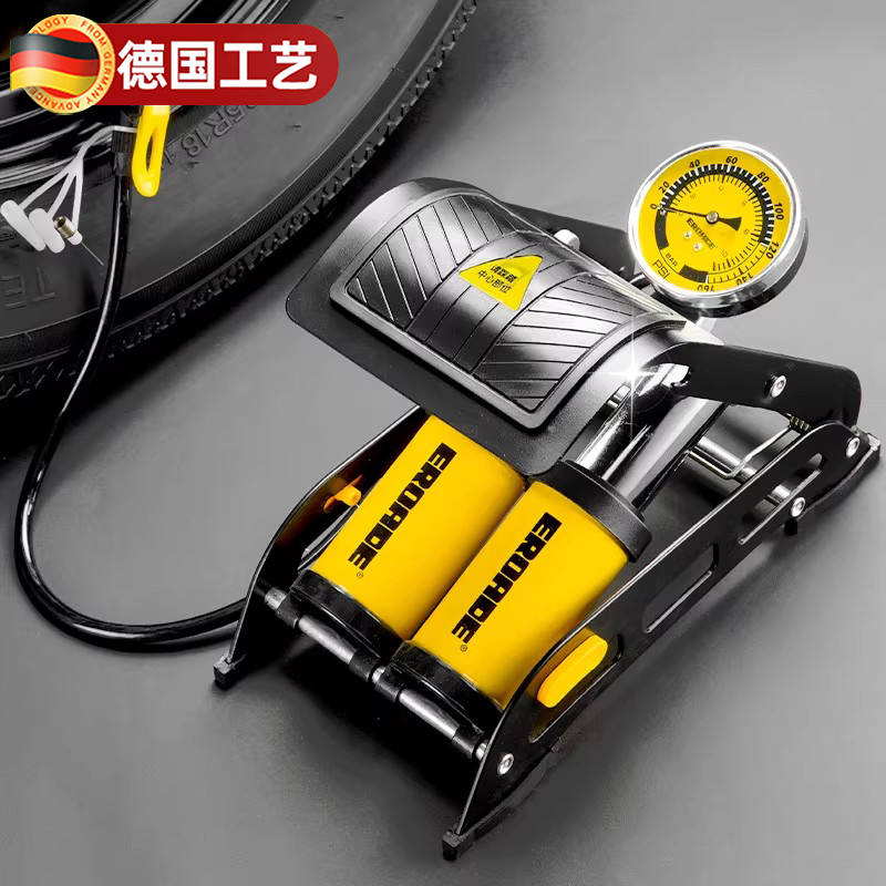 德国脚踩打气筒汽车车载充气泵