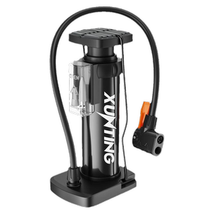 德国新型高压打气筒脚踩家用通用配件大全自行车充气泵篮球便携式