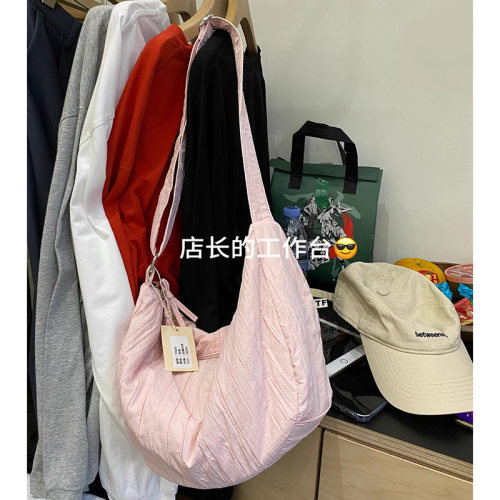 2024新款少女粉百搭单肩斜挎包