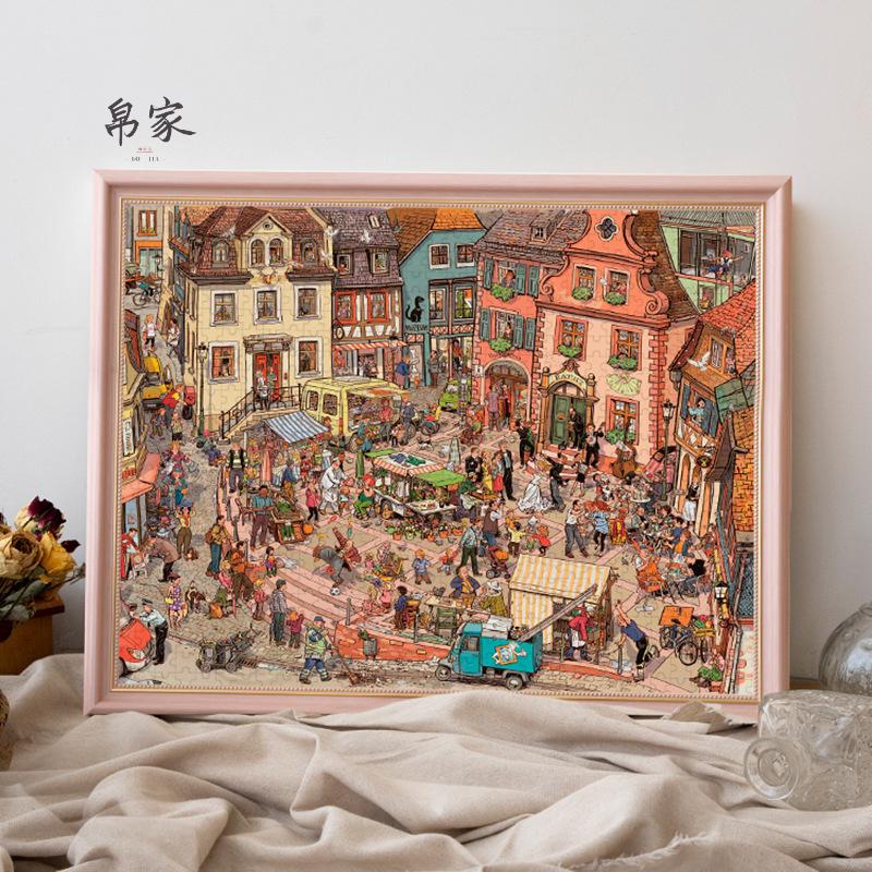 拼图框1000片相框挂墙500装裱画框300拼图框架裱框画框