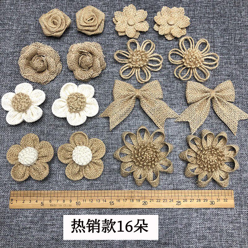 麻布幼儿园教室墙面装饰手工布料原木背景布环创材料挂饰吊饰