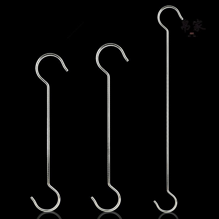 80cm加长不锈钢s挂钩s勾子阳台晾衣杆长挂勾挂衣钩衣架承重