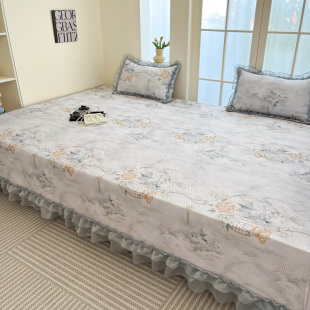 新中式榻榻米专用床盖四季通用炕盖带裙边夹棉床单大尺寸炕单定制