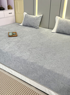 高级感榻榻米的专用床单防滑跑炕盖农村土炕垫薄款雪尼尔炕盖床盖