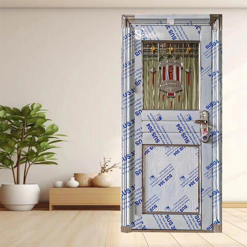 304不锈钢单门进户防盗门阳台门出租屋房门农村入户门厨房门加厚