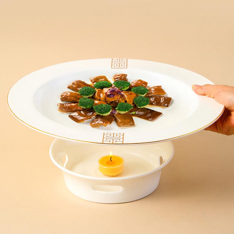 干锅酒精蜡烛加热炉保温骨瓷盘子子鱼盘锅碗家用酒店餐具陶瓷明炉