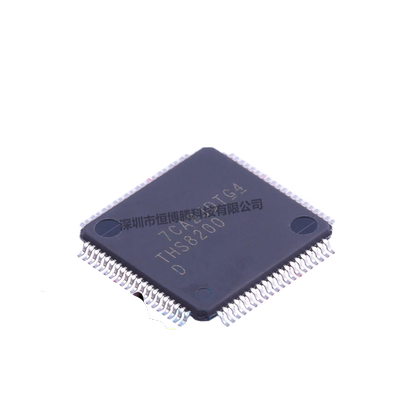5个 THS8200PFP  全新原装  数模转换芯片DAC TQFP80 丝印THS8200