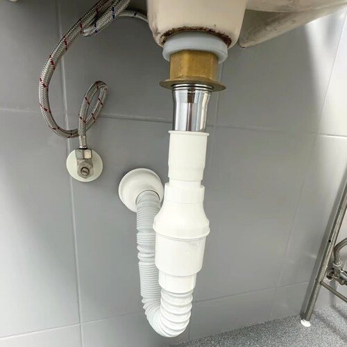 防堵通用脸盆洗漱台管道台盆加厚不锈钢防虫洗手池水池防臭下水管