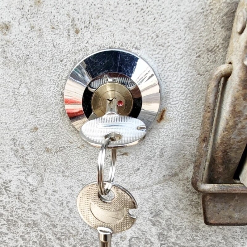 电柜门锁配电箱锁芯钥匙MS401锁转舌锁通用机柜锁专用配电箱门锁