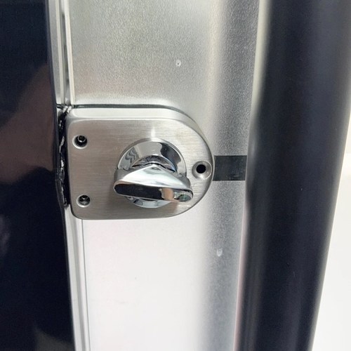 地锁不锈钢月牙插销玻璃锁推拉门锁具双开门无框锁单开办公室