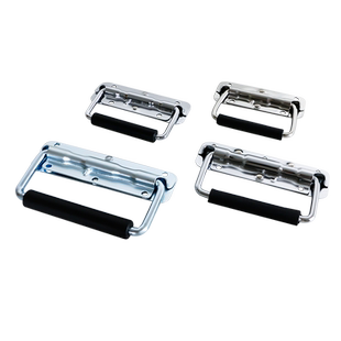 弹簧拉手304不锈钢道工具箱铝箱拎手活动折叠把手工业 电池盒提手