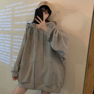 美式复古港风Chic卫衣女2024宽松韩版潮ins慵懒风bf薄款初春外套