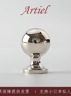 Artiel阿蒂尔「雨果的逗号」法式钛银色黄铜衣柜柜门抽屉把手把手