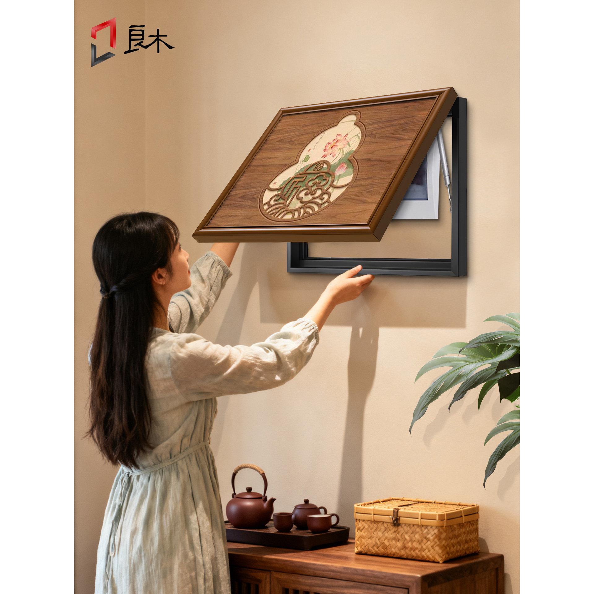 葫芦2025新款电表箱挂画花鸟配电箱遮挡装饰画新中式电箱盖面板画