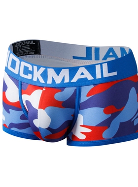 JOCKMAIL男士内裤男平角裤迷彩冰裤衩丝四角裤短裤潮流男士底裤头
