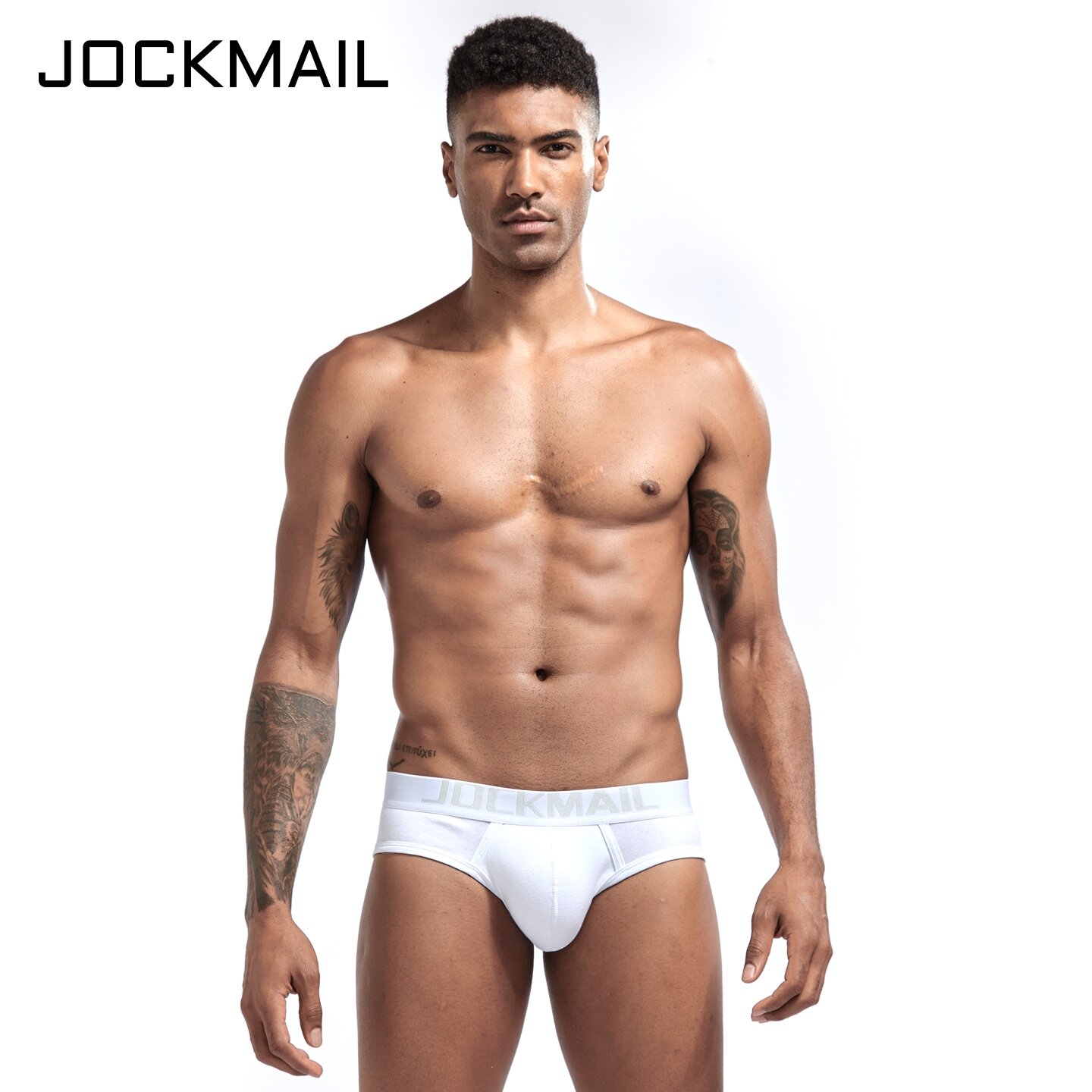 JOCKMAIL男士内裤内裤男精梳棉运动透气U凸囊袋低腰三角裤男纯色