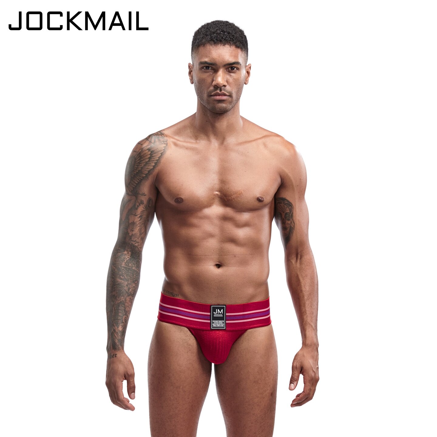 JOCKMAIL男士内裤男超宽腰带潮高叉三角裤棉个性运动健身透气 - 淘宝联盟商品