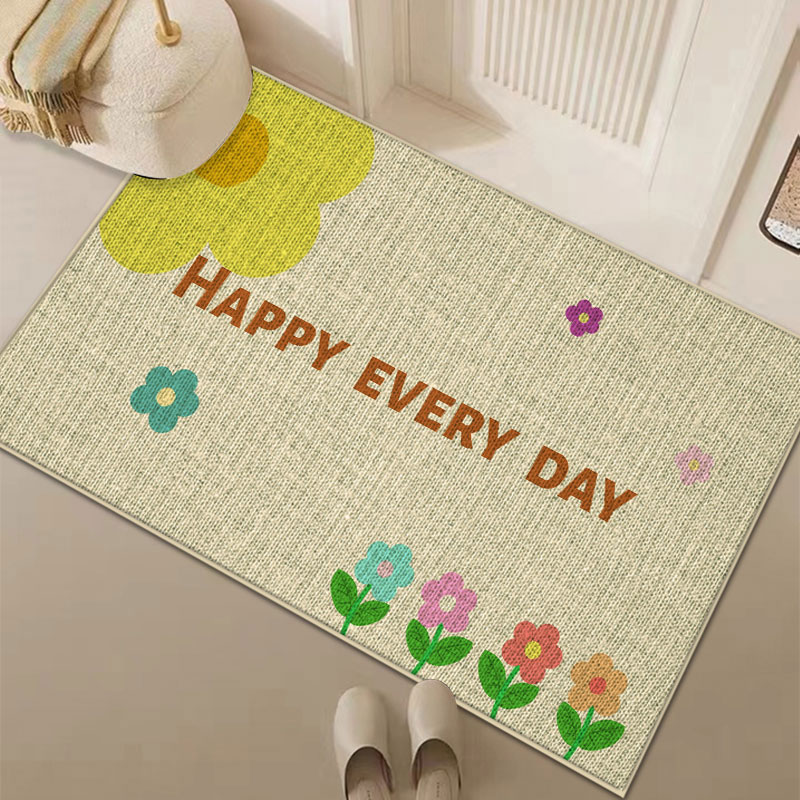 冠研亚麻家用防滑地垫遇水速吸