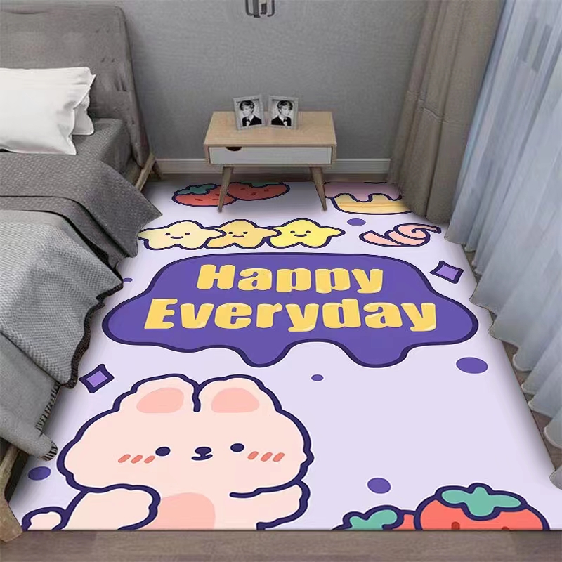 冠研床边毯水晶绒防滑环保隔凉