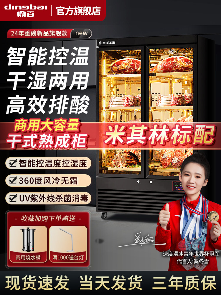 鼎百牛肉熟成柜干湿式商用家用牛排西餐厅排酸风冷保鲜冷藏冷冻柜