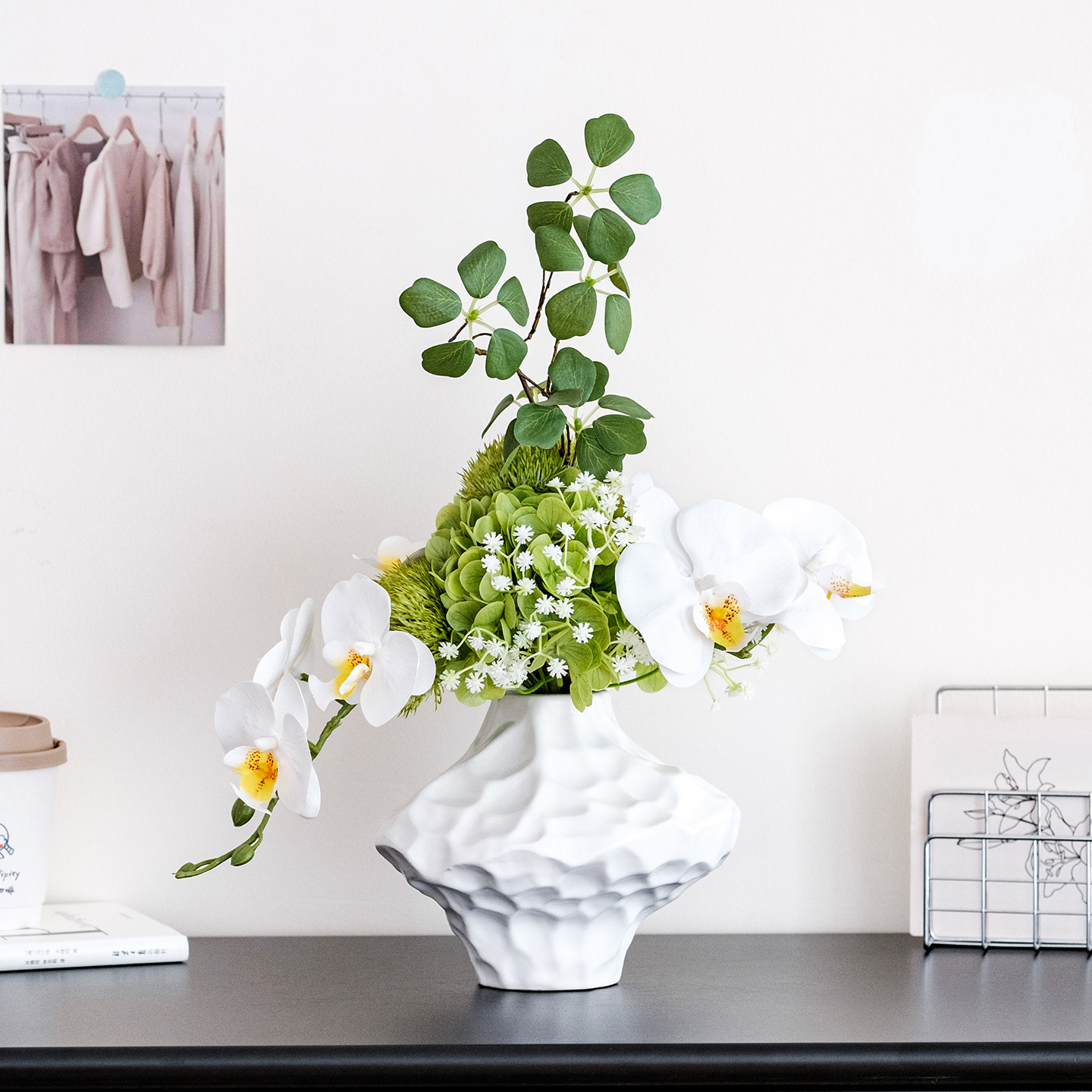 北欧摆件花瓶仿真花家居客厅餐桌卧室装饰摆设套装假花蝴蝶兰,家居饰品,餐桌花艺,淘宝优惠券,粉丝福利购,淘宝优惠卷