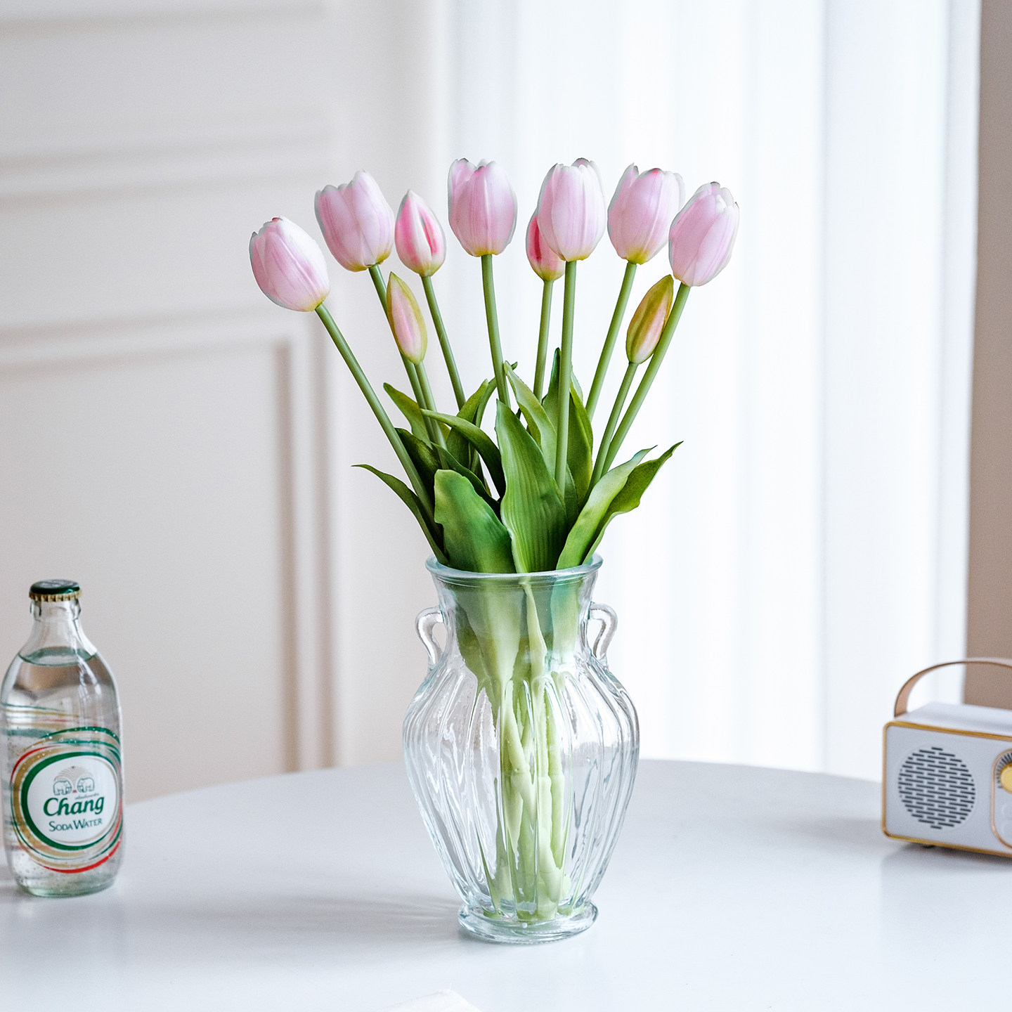 保湿手感郁金香仿真花客厅茶几蛋糕装饰摆件假花新娘拍照花束,家居饰品,餐桌花艺,淘宝优惠券,粉丝福利购,淘宝优惠卷