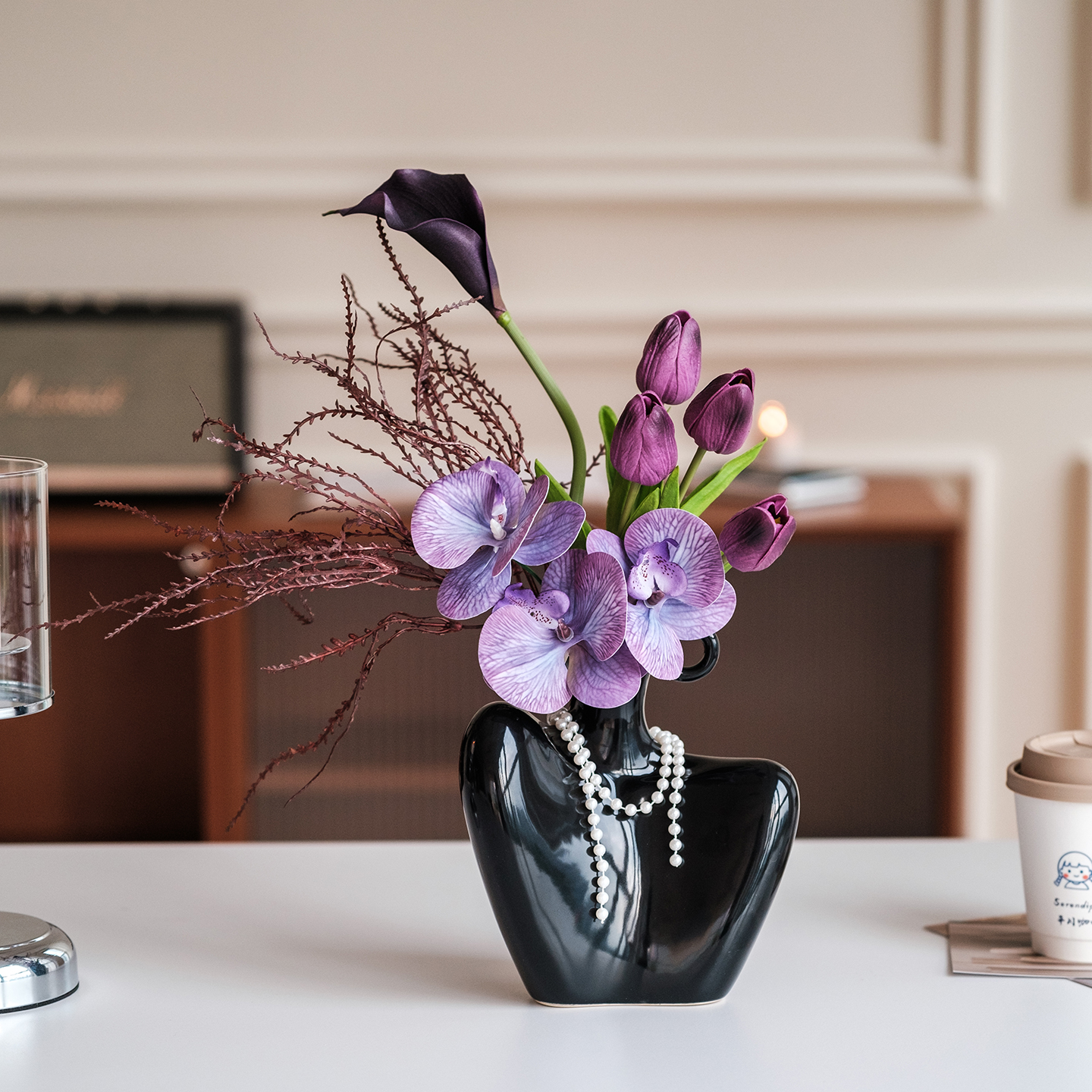 高级感逼真仿真蝴蝶兰花束