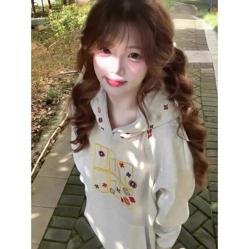 现货高街小恶魔豹纹开衫连帽卫衣